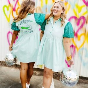 “Let’s go girls” Mint Dress